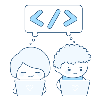 Parteneri lucrand impreuna - ilustratie